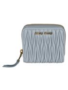 Miu Miu Matelassé Zip-around Coin Purse Miu Miu Matelassé Zip-around Coin Purse - Cielo