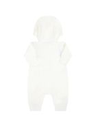 Moncler Ivory Babygrow For Baby Kids With Logo Moncler Ivory Babygrow For Baby Kids With Logo - Ivory