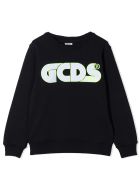 GCDS Blue Cotton Sweatshirt GCDS Blue Cotton Sweatshirt - Blu
