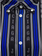 Balenciaga Striped Viscose L / S Large Shirt Balenciaga Striped Viscose L / S Large Shirt - Black