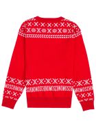 Moschino Red Wool Sweater With Teddy Bear Print Moschino Red Wool Sweater With Teddy Bear Print - Red
