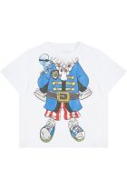Stella McCartney Kids White T-shirt For Babyboy With Pirate Stella McCartney Kids White T-shirt For Babyboy With Pirate - Bianco
