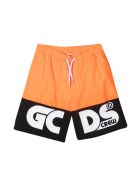 GCDS Mini Costume Teen Da Bagno Con Stampa GCDS Mini Costume Teen Da Bagno Con Stampa - Arancione