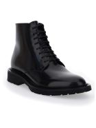 Laced Boots In Smooth Leather Saint Laurent Laced Boots In Smooth Leather - Nero