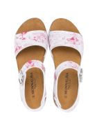 Monnalisa Floral Sandals Monnalisa Floral Sandals - Bianco/fucsia