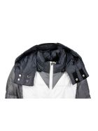 Moncler Down Jacket 100 Grams Alifhotes With Detachable Hood And Writing On The Hood Moncler Down Jacket 100 Grams Alifhotes With Detachable Hood And Writing On The Hood - Grey
