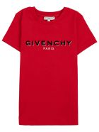 Givenchy Red Cotton T-shirt With Logo Print Givenchy Red Cotton T-shirt With Logo Print - Red