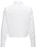 RED Valentino White Crop Shirt In Cotton Poplin RED Valentino White Crop Shirt In Cotton Poplin - White