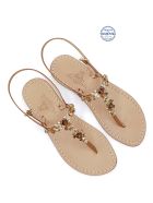 Licampi Jewel Thong Sandals Dea Sandals Licampi Jewel Thong Sandals - crystal, amber