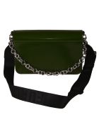 Furla Chain Detail Flap Logo Shoulder Bag Furla Chain Detail Flap Logo Shoulder Bag - Green