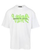 White And Green "visione" Man T-shirt Vision of Super White And Green "visione" Man T-shirt - White/green