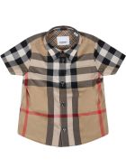 Burberry Beige Shirt For Baby Boy With Vintage Checks Burberry Beige Shirt For Baby Boy With Vintage Checks - Beige