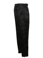 Saint Laurent Satin Pleated Trousers Saint Laurent Satin Pleated Trousers - Black