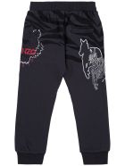 Kenzo Kids Grey Cotton Joggers With Print Kenzo Kids Grey Cotton Joggers With Print - Grey