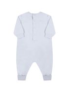Givenchy Light Blue Babygrow For Baby Boy With Logo Givenchy Light Blue Babygrow For Baby Boy With Logo - Light Blue
