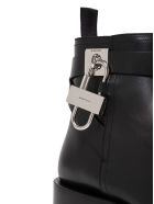 Givenchy Black Leather Boots With Lock Detail Givenchy Black Leather Boots With Lock Detail - Black