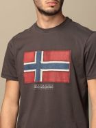 Napapijri T-shirt Sirol Napapijri T-shirt In Cotton With Print Napapijri T-shirt Sirol Napapijri T-shirt In Cotton With Print - Grey