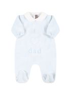 Little Bear Light Blue Babygrow For Baby Boy With Writing Little Bear Light Blue Babygrow For Baby Boy With Writing - Light Blue