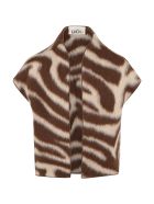 Douuod Brown Vest For Kids With Biege Details Douuod Brown Vest For Kids With Biege Details - Brown