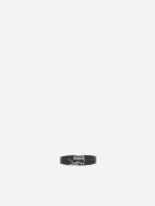 Saint Laurent Opyum Black Silver Leather Bracelet Saint Laurent Opyum Black Silver Leather Bracelet - Black