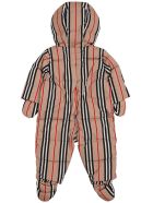 Burberry Icon Stripe Nylon Onesie With Hood Burberry Icon Stripe Nylon Onesie With Hood - Beige