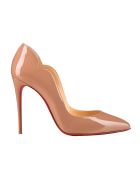 Christian Louboutin Nude Patent Hot Chick Pumps Christian Louboutin Nude Patent Hot Chick Pumps - NUDE