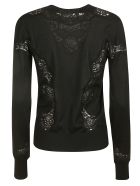 Dolce & Gabbana Floral Lace Paneled Sweatshirt Dolce & Gabbana Floral Lace Paneled Sweatshirt - Black