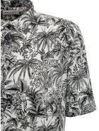 Saint Laurent Floral Viscose Shirt With Jungle Cat Print Saint Laurent Floral Viscose Shirt With Jungle Cat Print - Nero