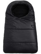 Emporio Armani Black Nylon Padded Blanket With Logo Emporio Armani Black Nylon Padded Blanket With Logo - Black