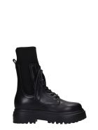 Le Silla Combat Boots In Black Leather Le Silla Combat Boots In Black Leather - black