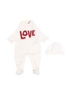 Moncler .love Baby Set With Logo Moncler .love Baby Set With Logo - Bianco