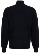 Z Zegna High Neck Black Wool Sweater Z Zegna High Neck Black Wool Sweater - Black