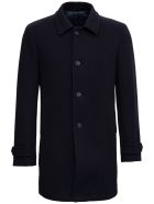 Tagliatore Single-breasted Coat In Blue Wool Tagliatore Single-breasted Coat In Blue Wool - Blu