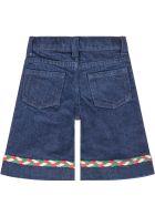 Gucci Blue Jeans For Babygirl With Double Gg Gucci Blue Jeans For Babygirl With Double Gg - Denim