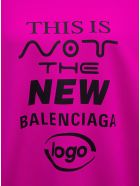 Balenciaga Pink Cotton Sweatshirt With Print Balenciaga Pink Cotton Sweatshirt With Print - Fuxia