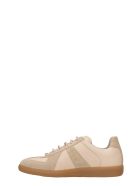 Maison Margiela Replica Sneakers In Powder Suede And Leather Maison Margiela Replica Sneakers In Powder Suede And Leather - powder