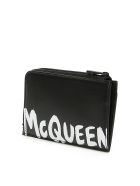 Alexander McQueen Graffiti Logo Pouch Alexander McQueen Graffiti Logo Pouch - BLACK WHITE (Black)