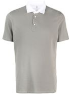 Brunello Cucinelli Grey Cotton Polo Shirt Brunello Cucinelli Grey Cotton Polo Shirt - Fango