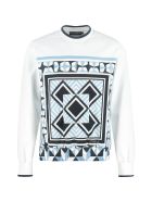 Dolce & Gabbana Printed Crew-neck Sweatshirt Dolce & Gabbana Printed Crew-neck Sweatshirt - White
