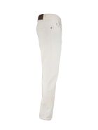Brunello Cucinelli Garment-dyed Traditional Fit Five-pocket Trousers In Slubbed Cotton Denim Brunello Cucinelli Garment-dyed Traditional Fit Five-pocket Trousers In Slubbed Cotton Denim - Snow