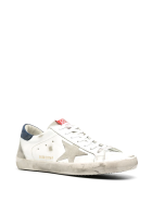 Man White Super-star Sneakers With Suede Star And Back Patch Golden Goose Man White Super-star Sneakers With Suede Star And Back Patch