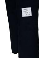 Thom Browne Blue Cotton Trousers With 7bar Detail Thom Browne Blue Cotton Trousers With 7bar Detail - Blu