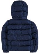 Save the Duck Ecological Blue Nylon Down Jacket With Logo Save the Duck Ecological Blue Nylon Down Jacket With Logo - Blu