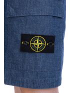 Stone Island Shorts In Blue Denim Stone Island Shorts In Blue Denim - blue