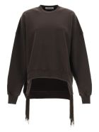 Oversized Sweatshirt With Multi Drawstring AMBUSH Oversized Sweatshirt With Multi Drawstring - CHOCOLATE