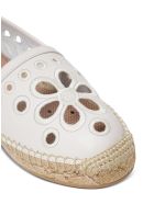 RED Valentino Perforated Espadrilles In White Leather RED Valentino Perforated Espadrilles In White Leather - White