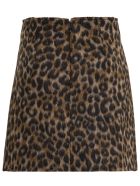 Jucca Animalier Wool Blend Skirt Jucca Animalier Wool Blend Skirt - Brown