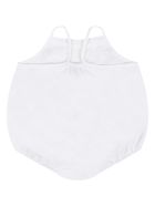 Burberry White Set For Babygirl With Roses Burberry White Set For Babygirl With Roses - White