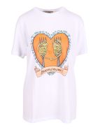 Alessandro Enriquez 'spaghetti Print' Cotton T-shirt Alessandro Enriquez 'spaghetti Print' Cotton T-shirt - White