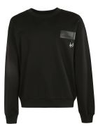 Dolce & Gabbana Logo Patch Ribbed Sweatshirt Dolce & Gabbana Logo Patch Ribbed Sweatshirt - Black